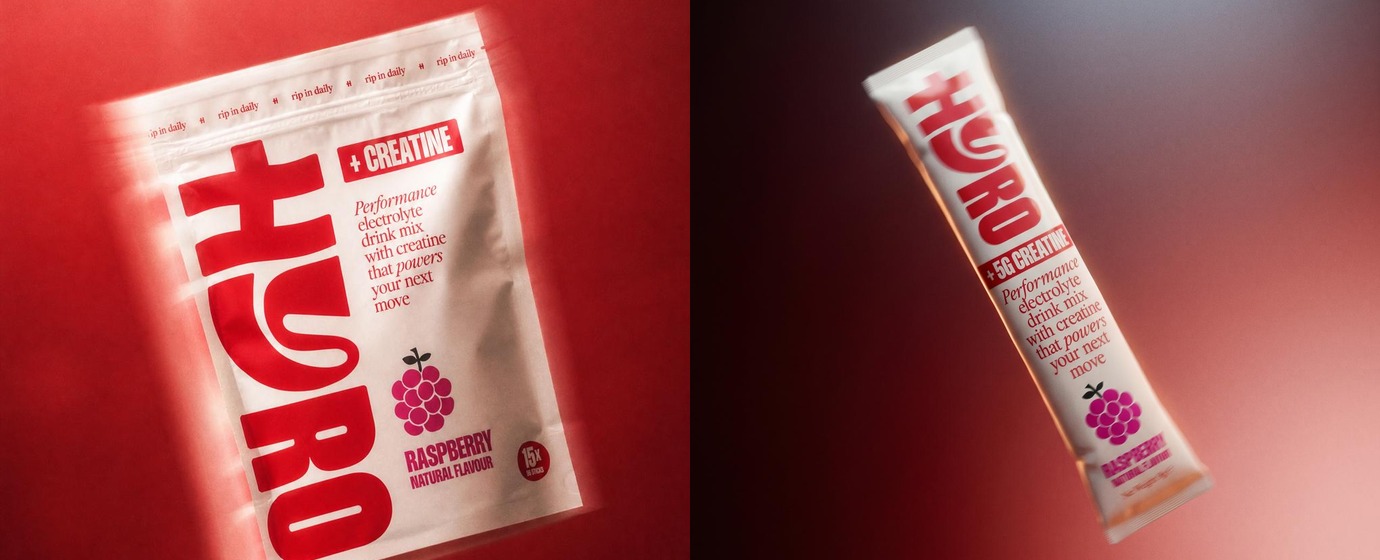 Hyro Creatine Raspberry pouch and stick